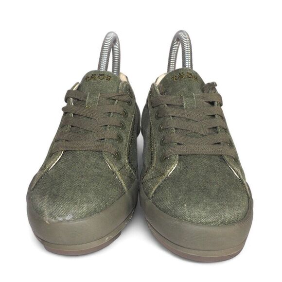 Taos Star Casual Lace-up Sneakers Olive Green STA-12844 Women's 5.5 - Picture 3 of 12